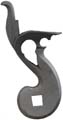 Cock, wax cast steel, 1.5" throw, re-inforced double throat, tapped 1/4-28 thread
